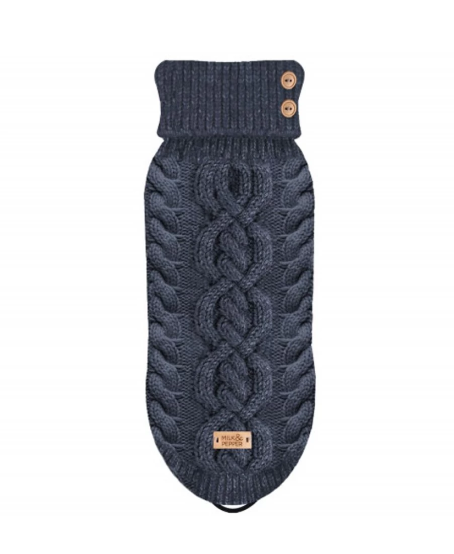 Milk and Pepper Navy Blue Donovan Sweater - Women's Casual Knit Pullover