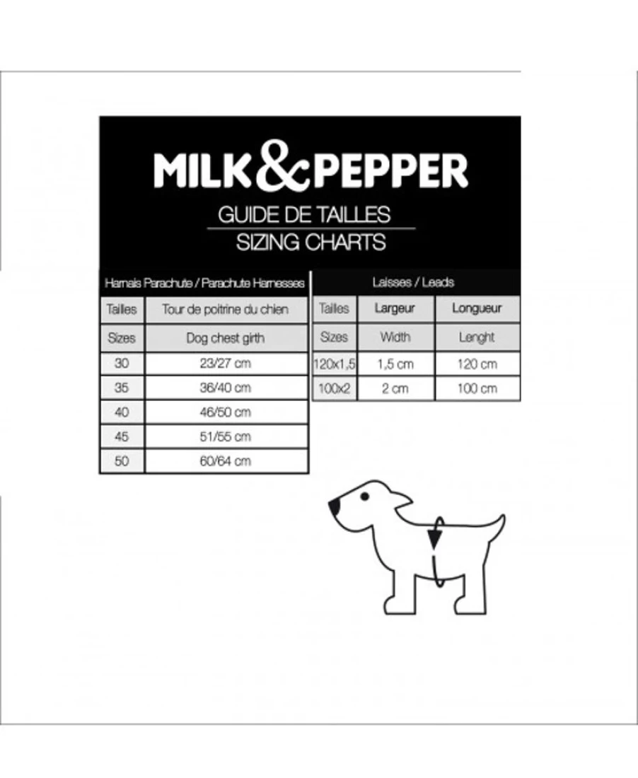Milk and Pepper Laisse Dandy Noir - Premium Black Dog Leash for Stylish Pets