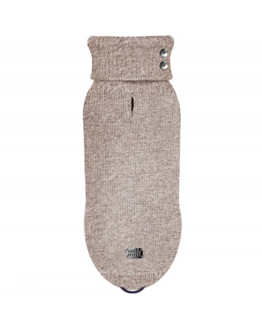 "Milk and Pepper Taupe Helsinki Sweater - Soft Women's Knit Pullover"
