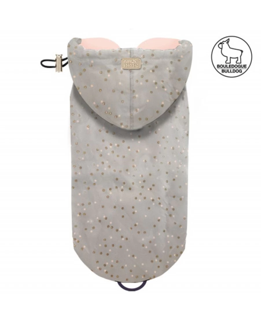 Milk and Pepper Jeanne Waterproof Raincoat with Bulldog Print - Stylish Women's Outerwear