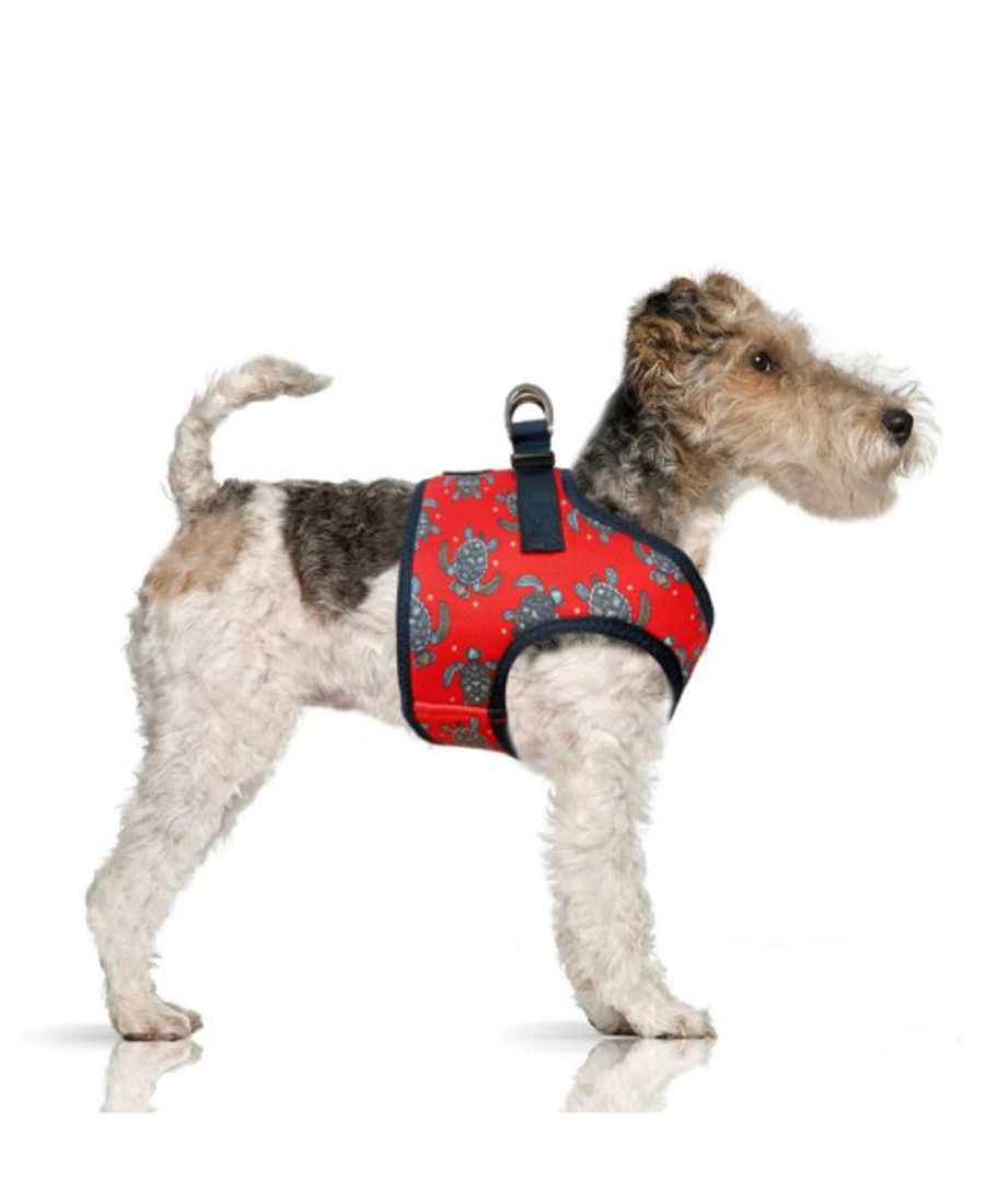 Milk and Pepper Manahau Adjustable Dog Harness – Durable Red Pet Walking Gear for Small to Medium Dogs