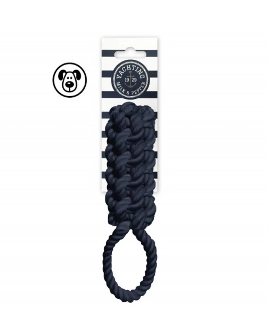Milk and Pepper Petit Cabestan Navy Blue Baby Toy – Soft Cotton Sailor-Inspired Plush Rattle