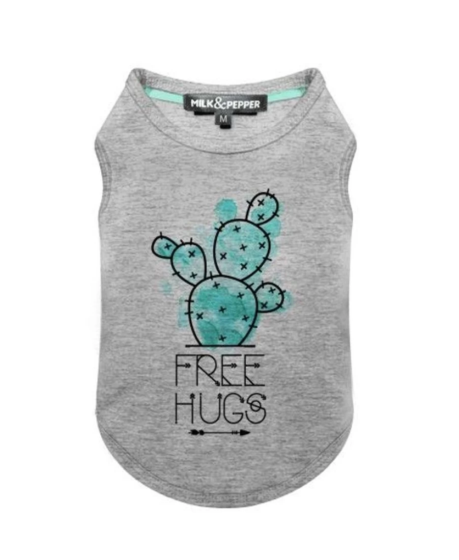 "Milk and Pepper Cactus Print T-Shirt - Soft Cotton Casual Tee"