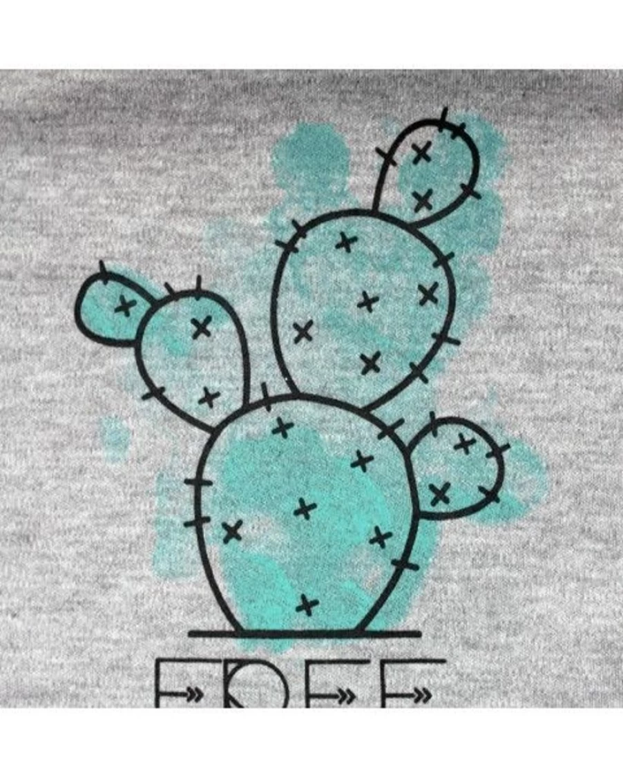 "Milk and Pepper Cactus Print T-Shirt - Soft Cotton Casual Tee"