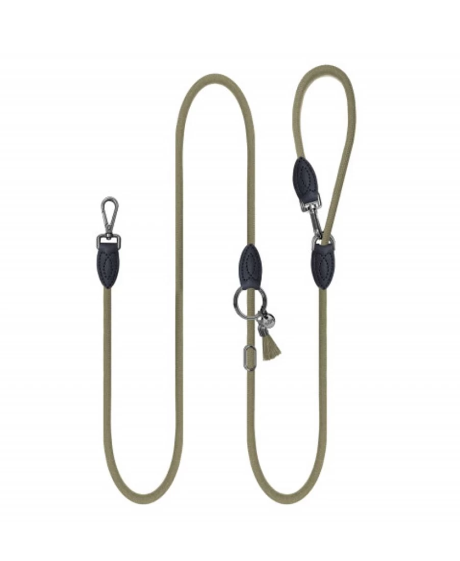 Milk and Pepper Kaya Khaki - Adjustable Multifunctional Dog Leash for Training, Walking, and Hands-Free Use