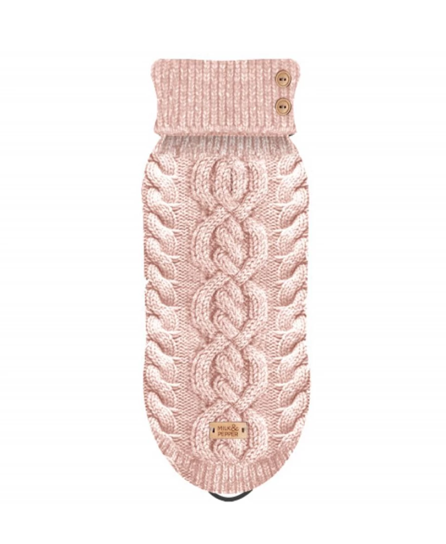 "Milk and Pepper Women's Pink Donovan Sweater - Soft Knit Pullover Top"