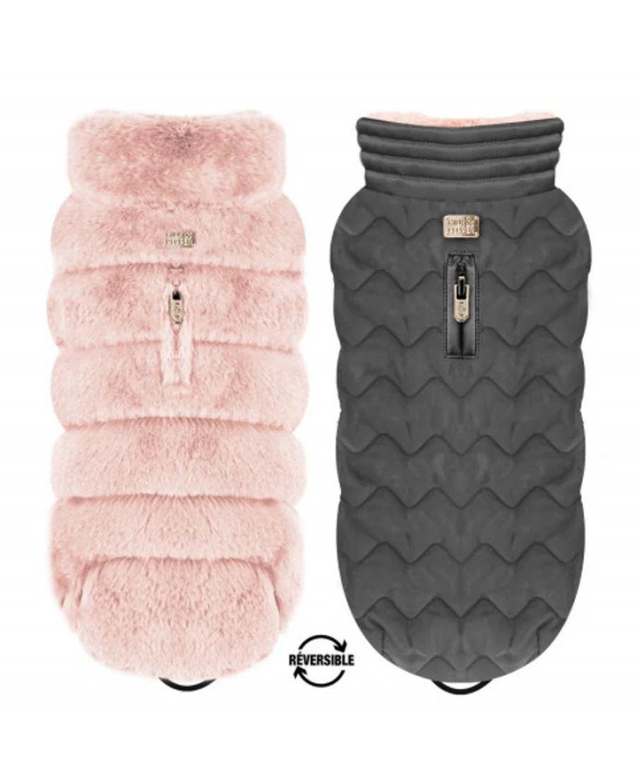 Milk and Pepper Louise Reversible Puffer Jacket for Women - Lightweight Warm Winter Coat