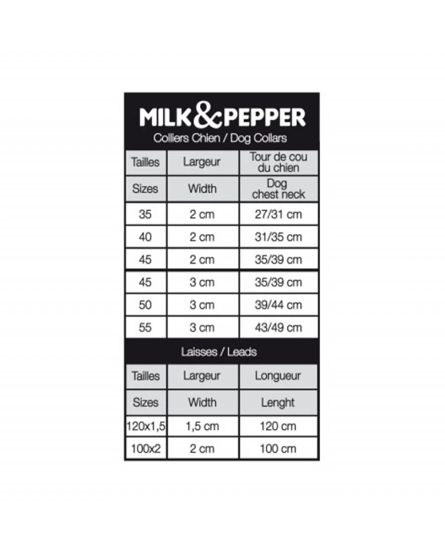 Milk and Pepper Premium Quartz Dog Leash – Durable and Stylish Pet Accessory