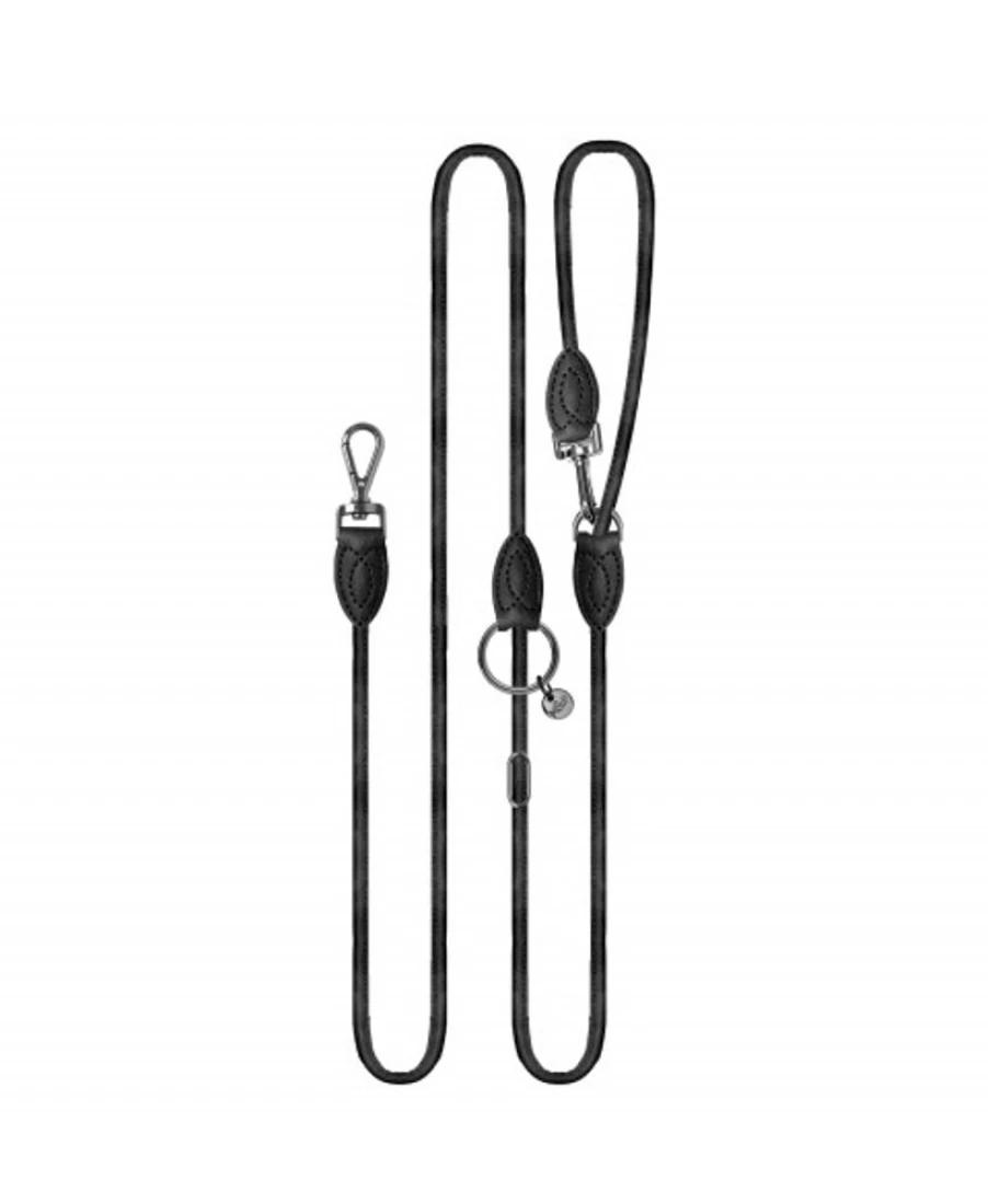 Milk and Pepper - Premium Multifunctional Dog Leash for Training, Walking, and Running | Durable and Adjustable Pet Lead | Nelson Black Design