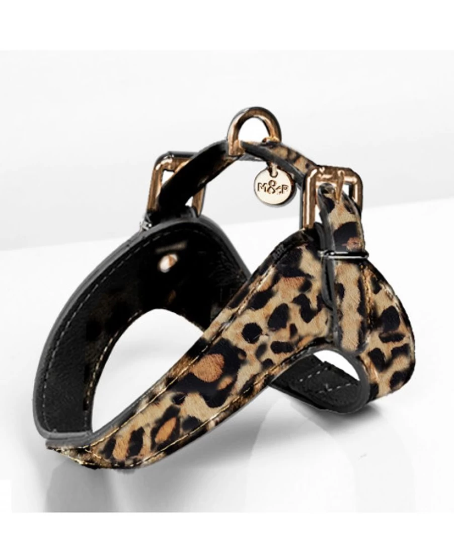 Milk and Pepper Leopard Print Leather Parachute Harness - Stylish Aerial Adventure Gear