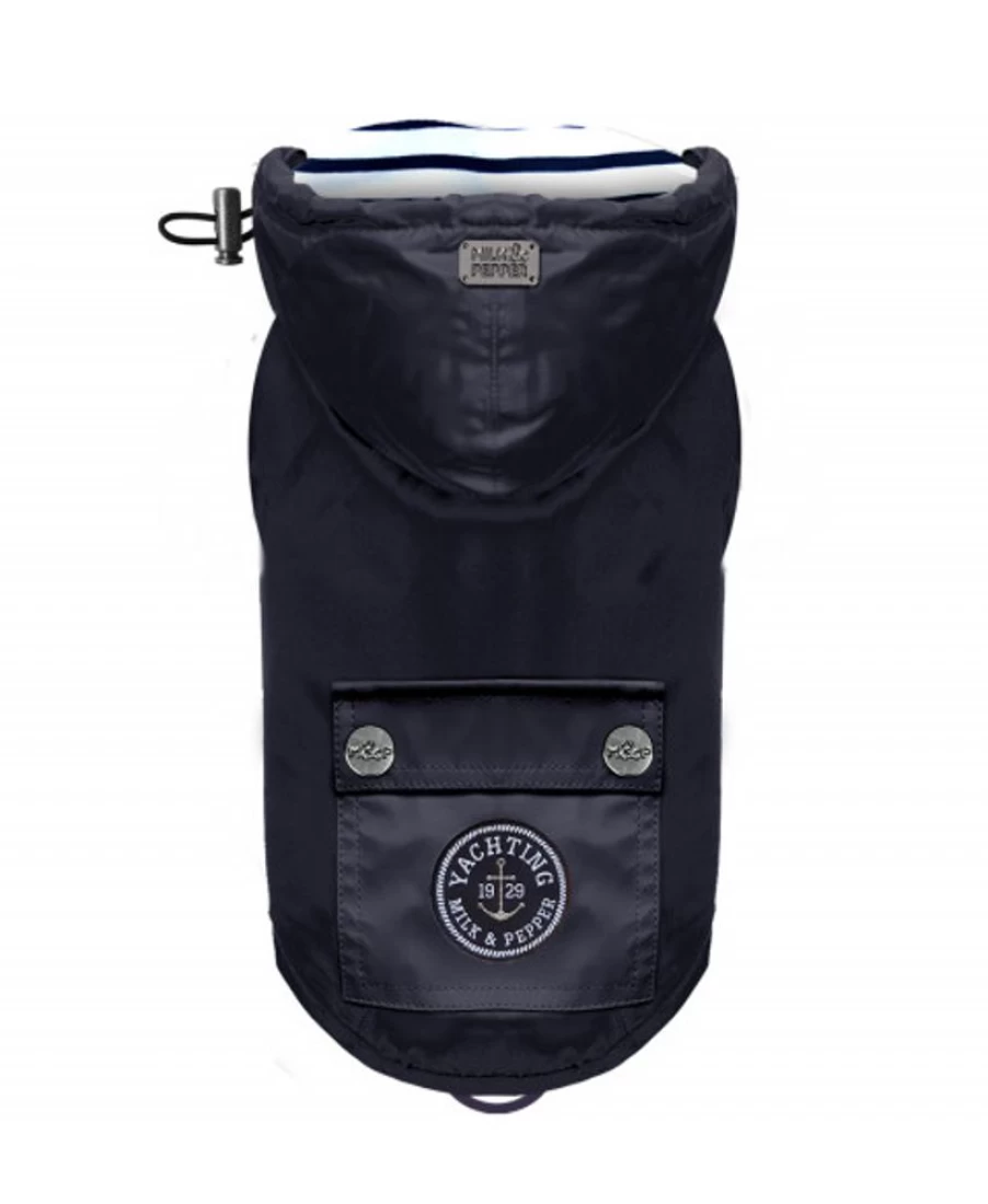Milk and Pepper Navy Tribord Waterproof Raincoat for Men & Women