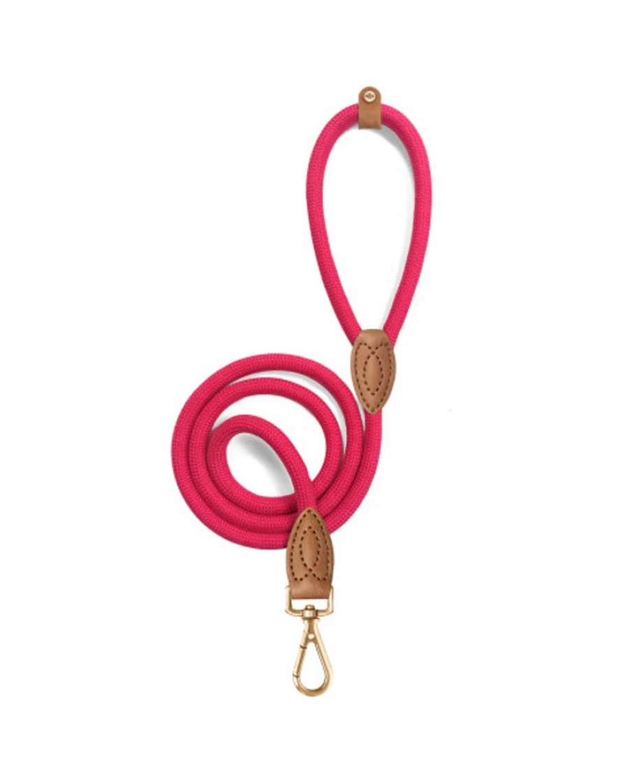 Milk and Pepper Kaya Fushia Round Dog Leash - Durable and Stylish Pet Walking Accessory