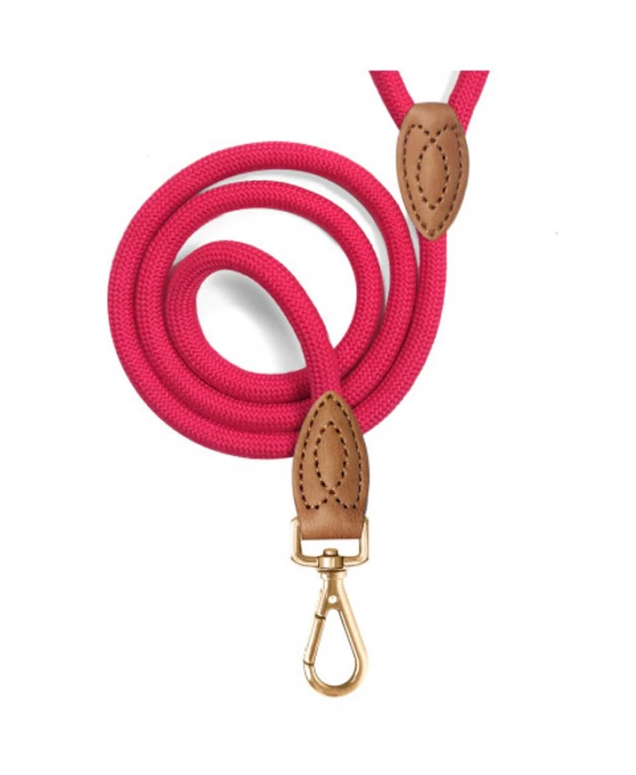 Milk and Pepper Kaya Fushia Round Dog Leash - Durable and Stylish Pet Walking Accessory