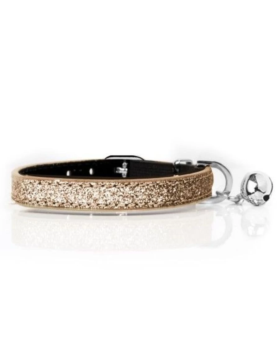 Milk and Pepper Stardust Cat Collar - Sparkling Adjustable Kitten Necklace with Bell for Safety