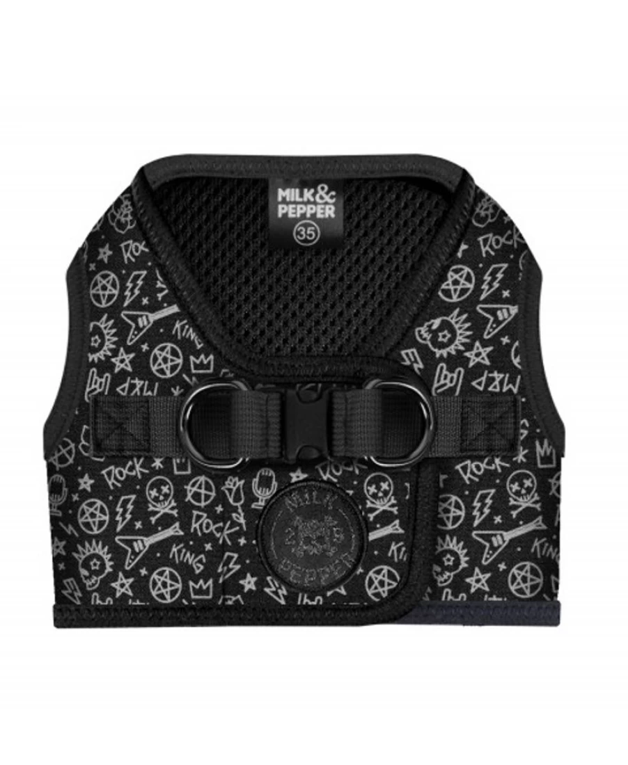 "Milk and Pepper Travis Harness – Premium Leather Dog Harness for Secure Walks"