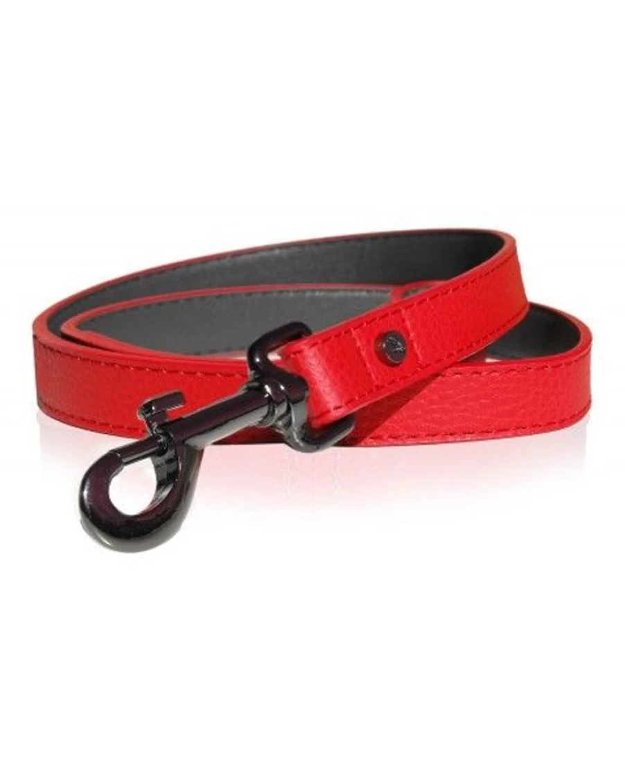 Milk and Pepper Smart Leather Dog Leash - Premium Adjustable Hands-Free Pet Walking Lead