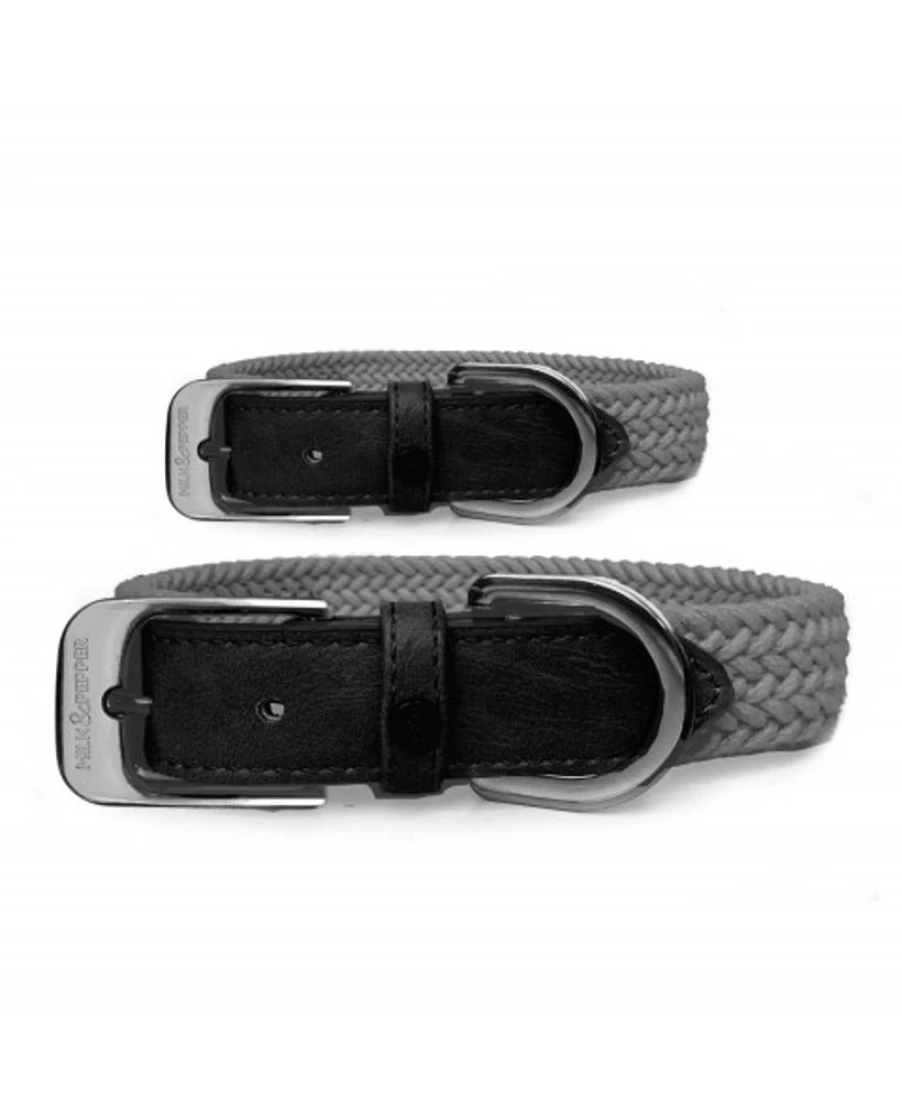 Milk and Pepper Edward Grey Collar - Stylish and Comfortable Dog Collar for Pets