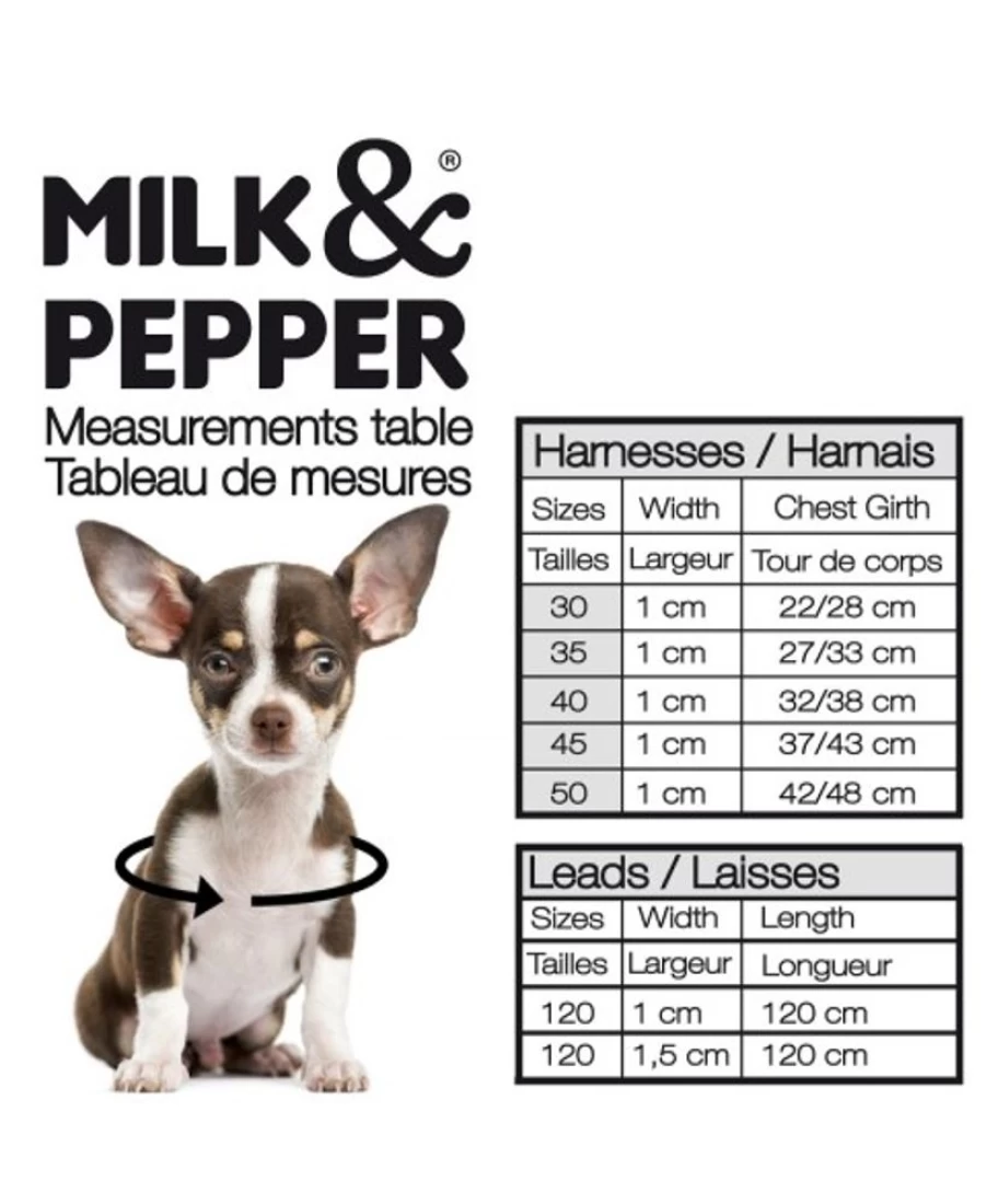 "Milk and Pepper Naja Harness - Stylish and Durable Dog Harness for Pets"