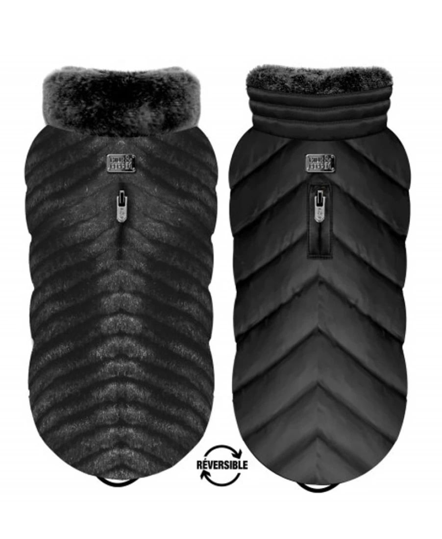 Milk and Pepper Karla Reversible Puffer Jacket for Women - Lightweight Warm Winter Coat