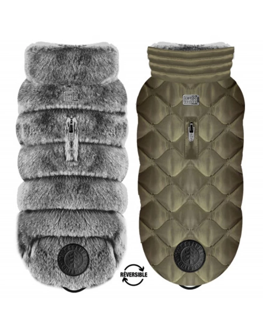 Milk and Pepper Reversible Puffer Jacket for Women - Victor Style Lightweight Warm Winter Coat