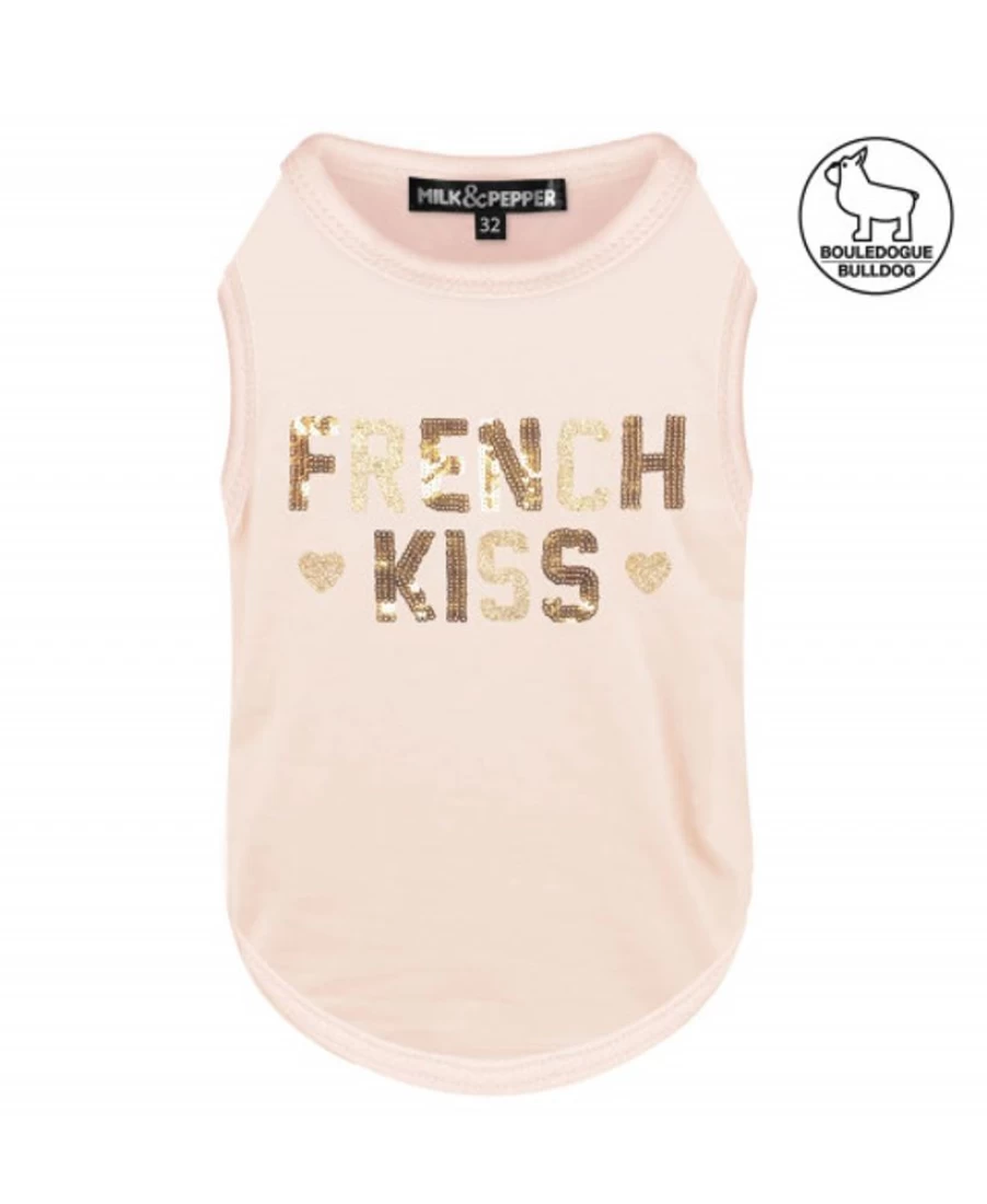 Milk and Pepper Pink Bulldog Graphic T-Shirt for Women - Chloe Inspired Casual Tee