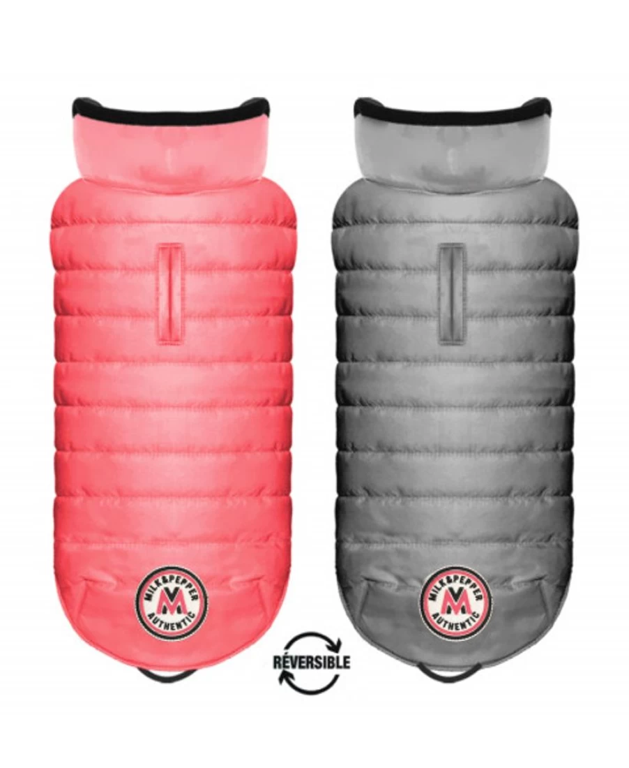 Milk and Pepper Reversible Arctik Puffer Jacket for Women - Lightweight Warm Winter Coat