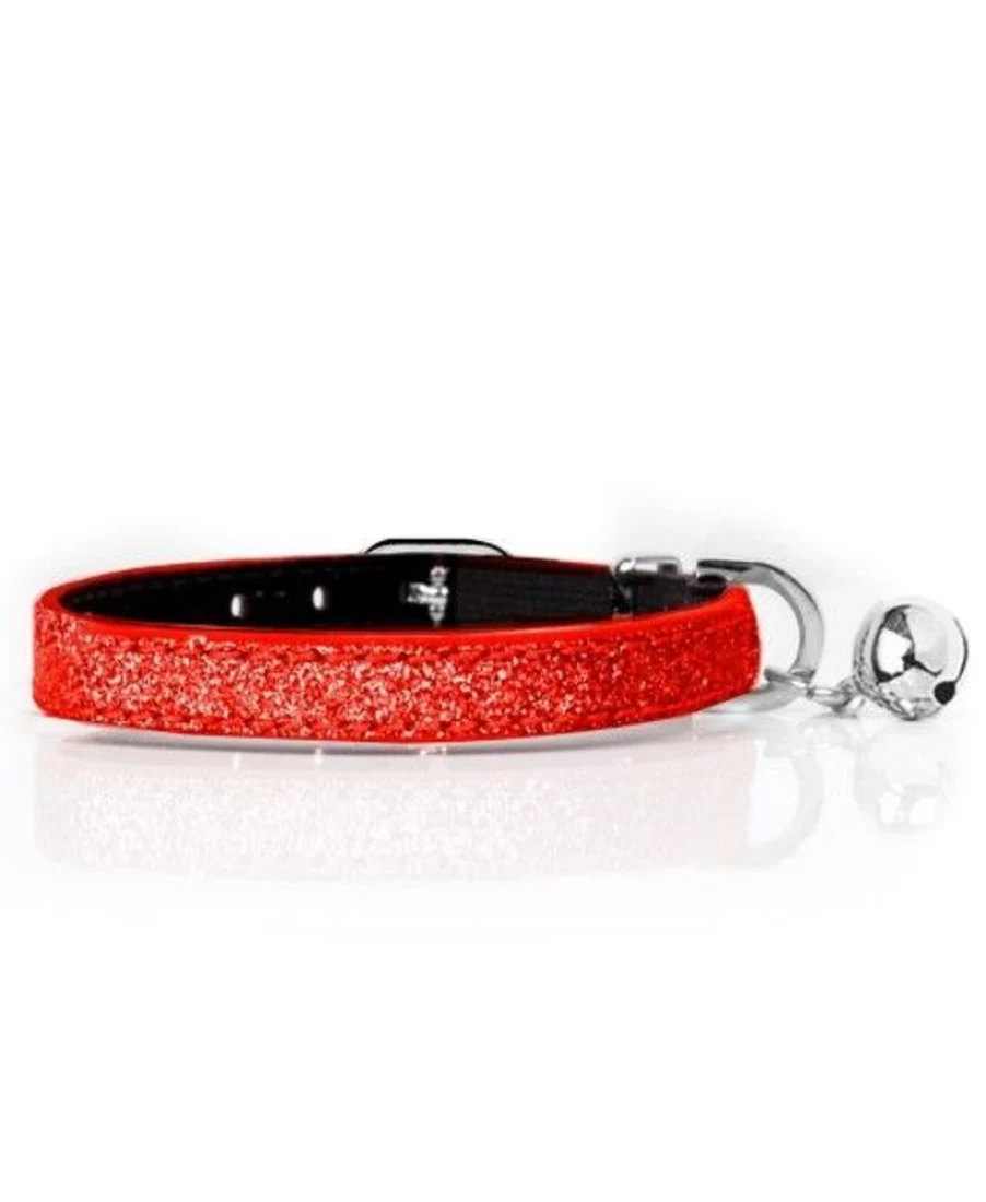 Milk and Pepper Stardust Cat Collar – Glitter Adjustable Kitten Collar with Bell for Safety