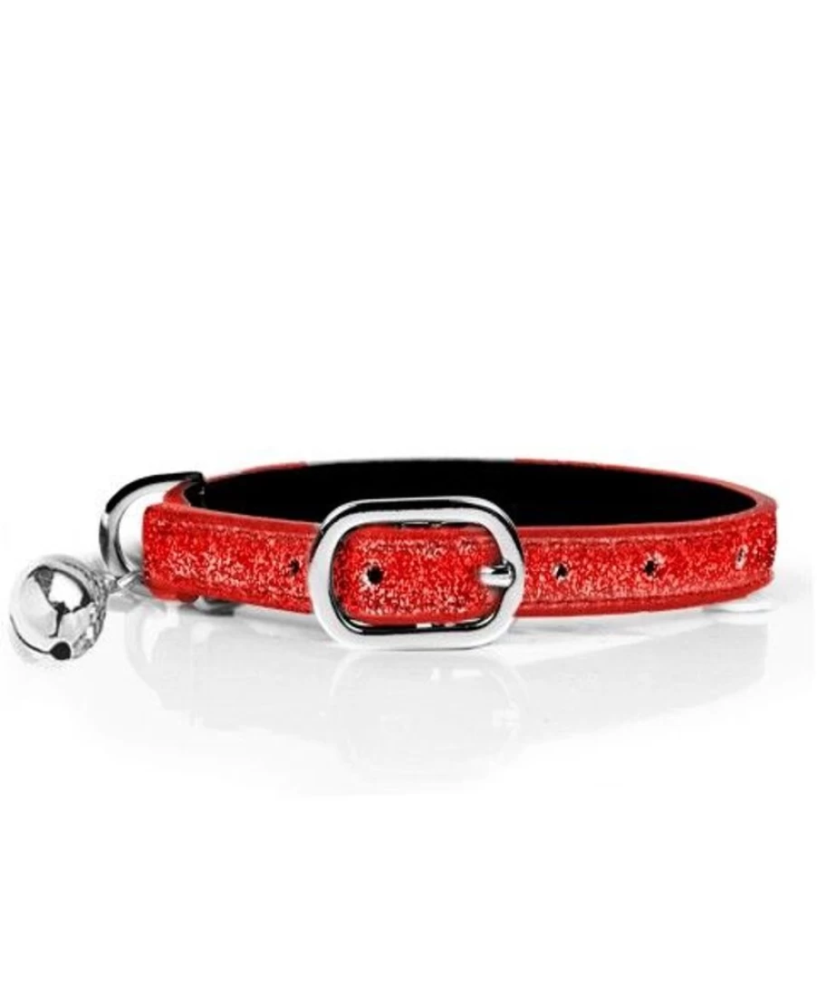 Milk and Pepper Stardust Cat Collar – Glitter Adjustable Kitten Collar with Bell for Safety