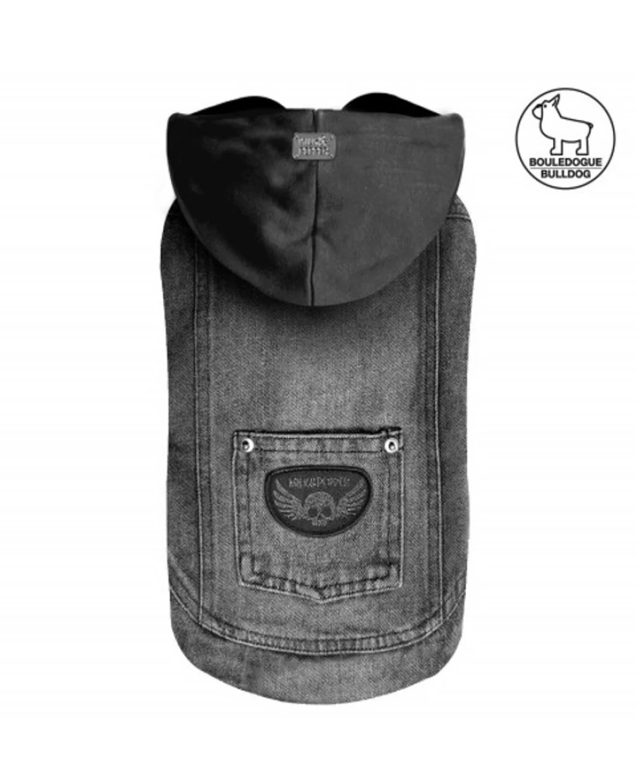 "Milk and Pepper Russell Bulldog Hoodie - Stylish and Comfortable Bulldog Print Sweatshirt"