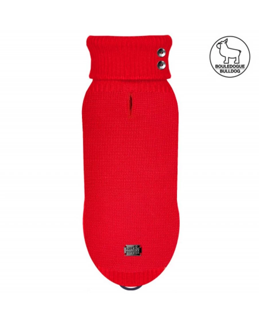 Milk and Pepper Helsinki Bulldog Sweater - Cozy Bulldog Print Pullover for Men and Women