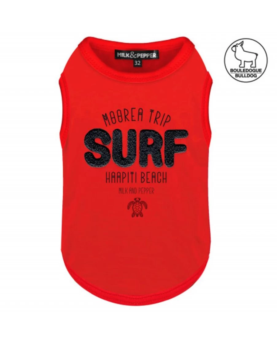 Milk and Pepper Moorea Red Bulldog Graphic T-Shirt for Men and Women