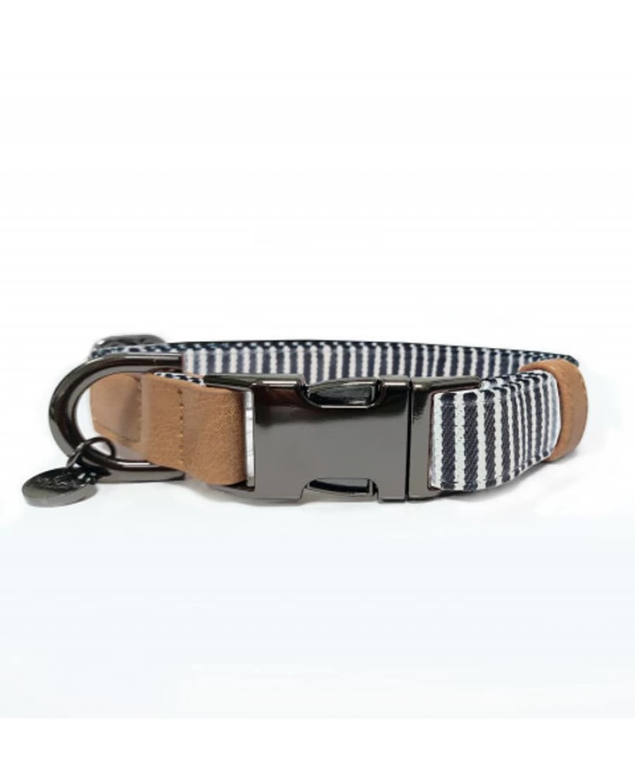 Milk and Pepper Neptune Adjustable Dog Collar - Customizable Fit for Comfort and Style
