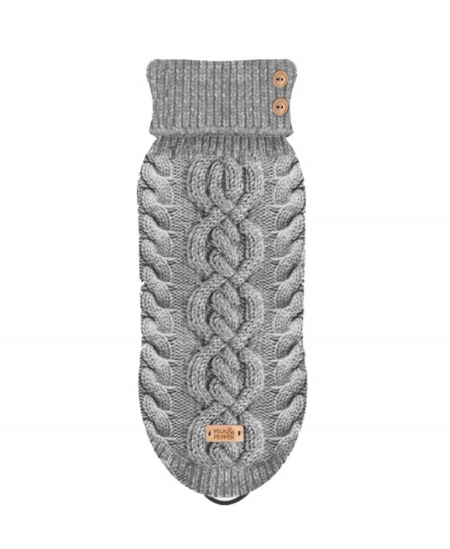 Milk and Pepper Grey Donovan Sweater - Soft Knit Women's Pullover