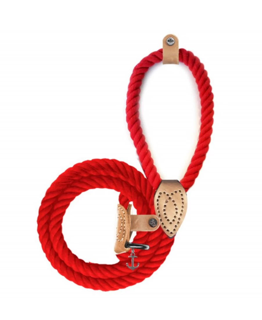 Milk and Pepper Red Nemo Dog Lasso Lead - Adjustable Pet Leash for Safe and Comfortable Walking