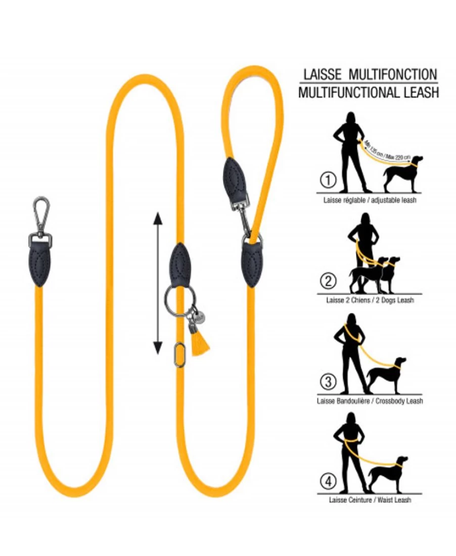 Milk and Pepper Kaya - Durable Multifunction Dog Leash for Training, Walking, and Hands-Free Use | Adjustable Reflective Pet Safety Lead