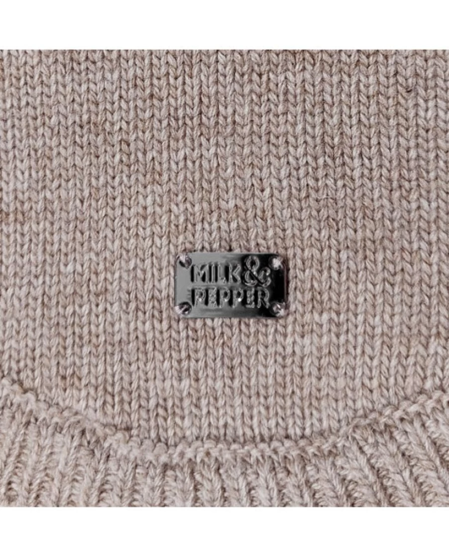 Milk and Pepper Helsinki Bulldog Print Sweater - Cozy Bulldog Design Pullover