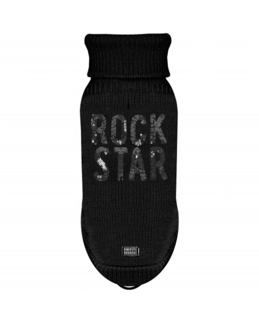 "Milk and Pepper Women's Rock Star Knit Sweater - Trendy Vintage Pullover for Casual Wear"