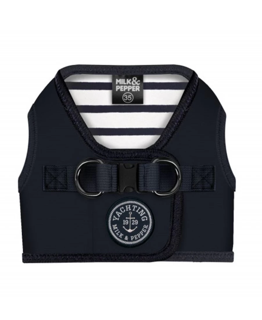 Milk and Pepper Erwan Navy Blue Leather Harness – Stylish BDSM Gear for Men and Women