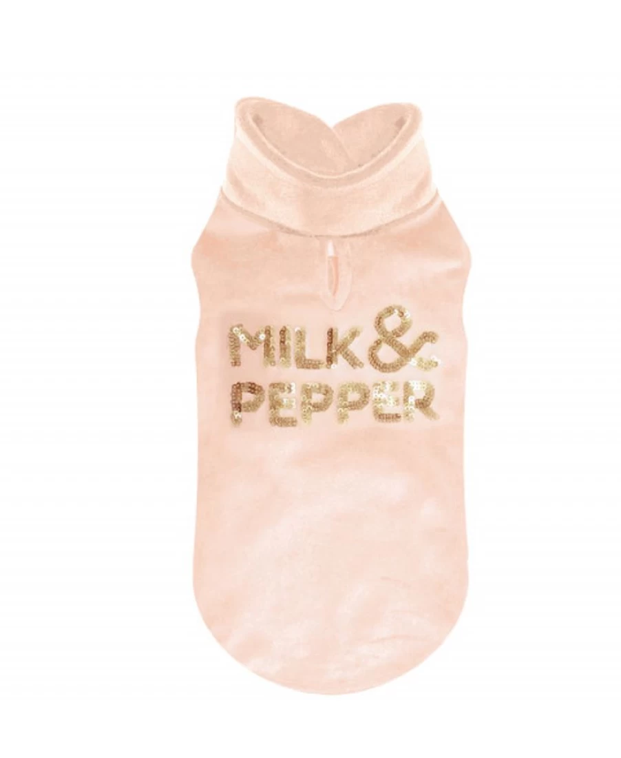 "Milk and Pepper Women's Velvet Hoodie Oslo - Soft Winter Pullover Cozy Oversized Sweatshirt"