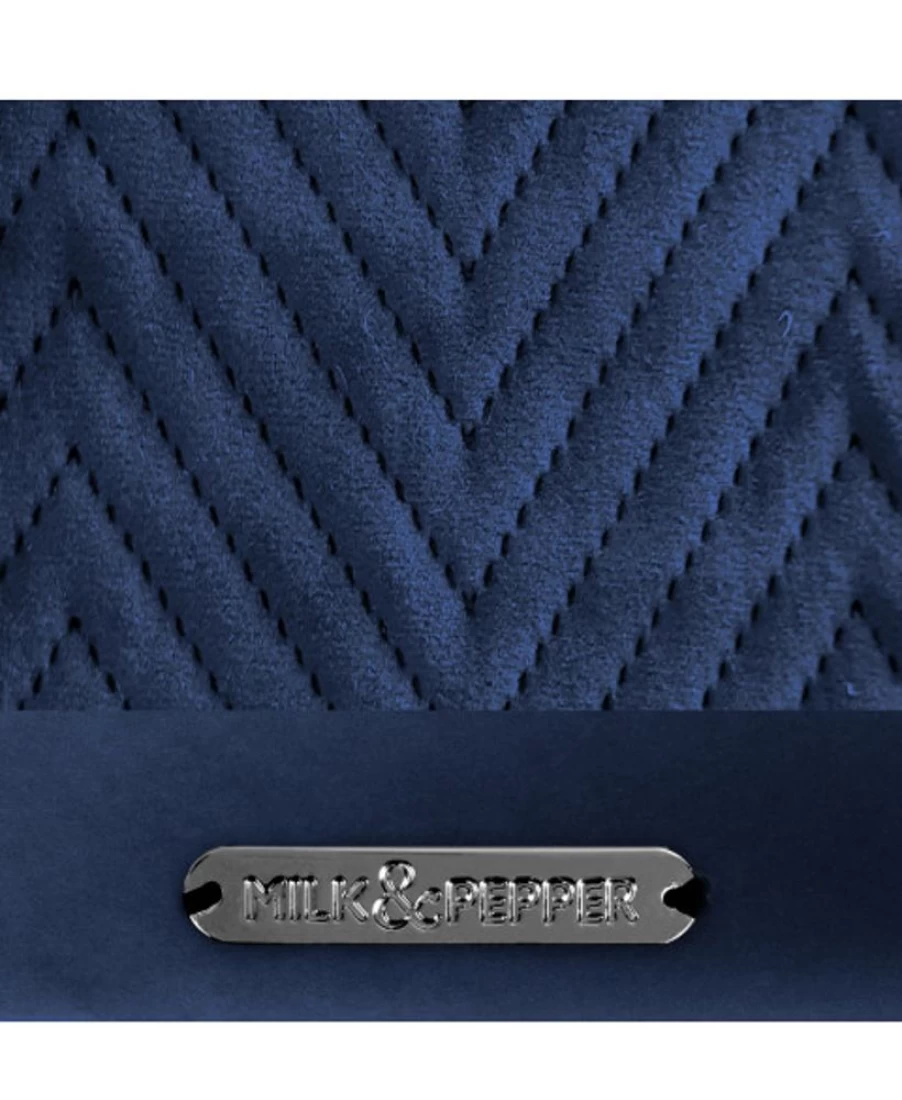 Milk and Pepper Saint Germain Removable Round Mattress Cover - Night Blue Waterproof Bedding Protector